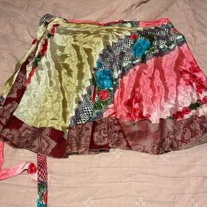 Sari wrap reversible skirt